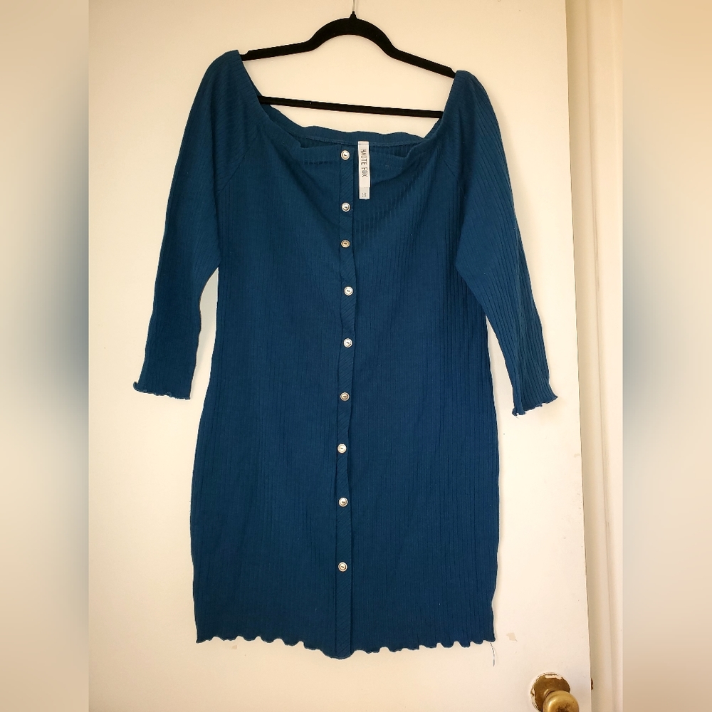 Aqua/Teal Blue Mini Dress